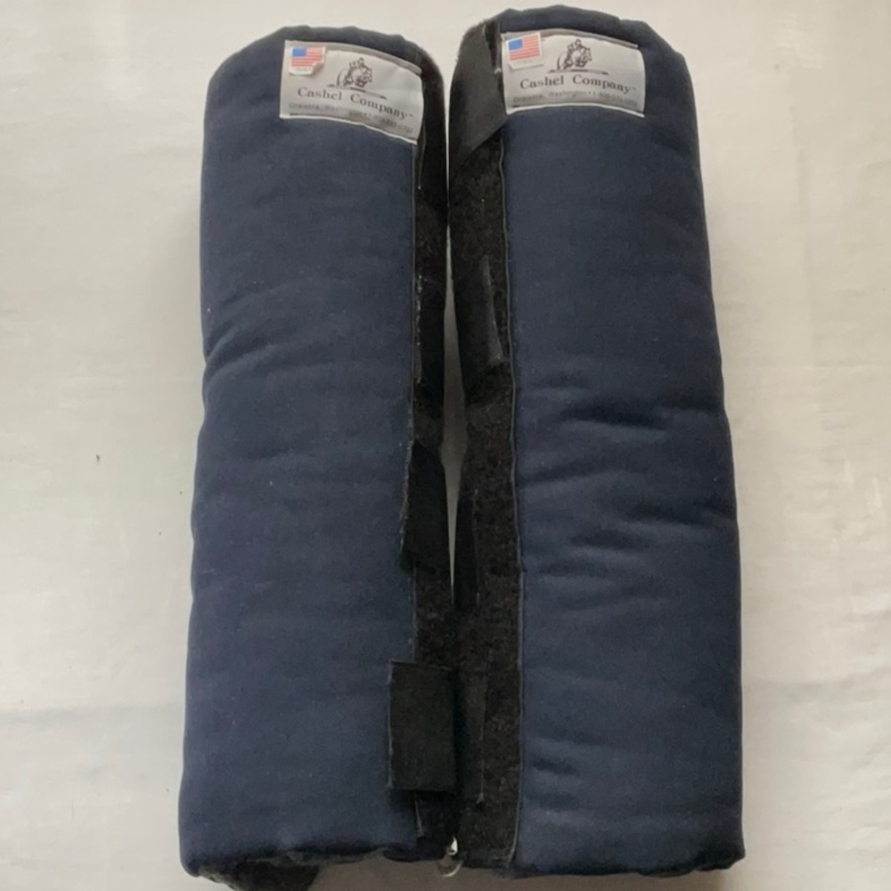 Cashel Standing Leg Wraps With Velcro Straps Navy L